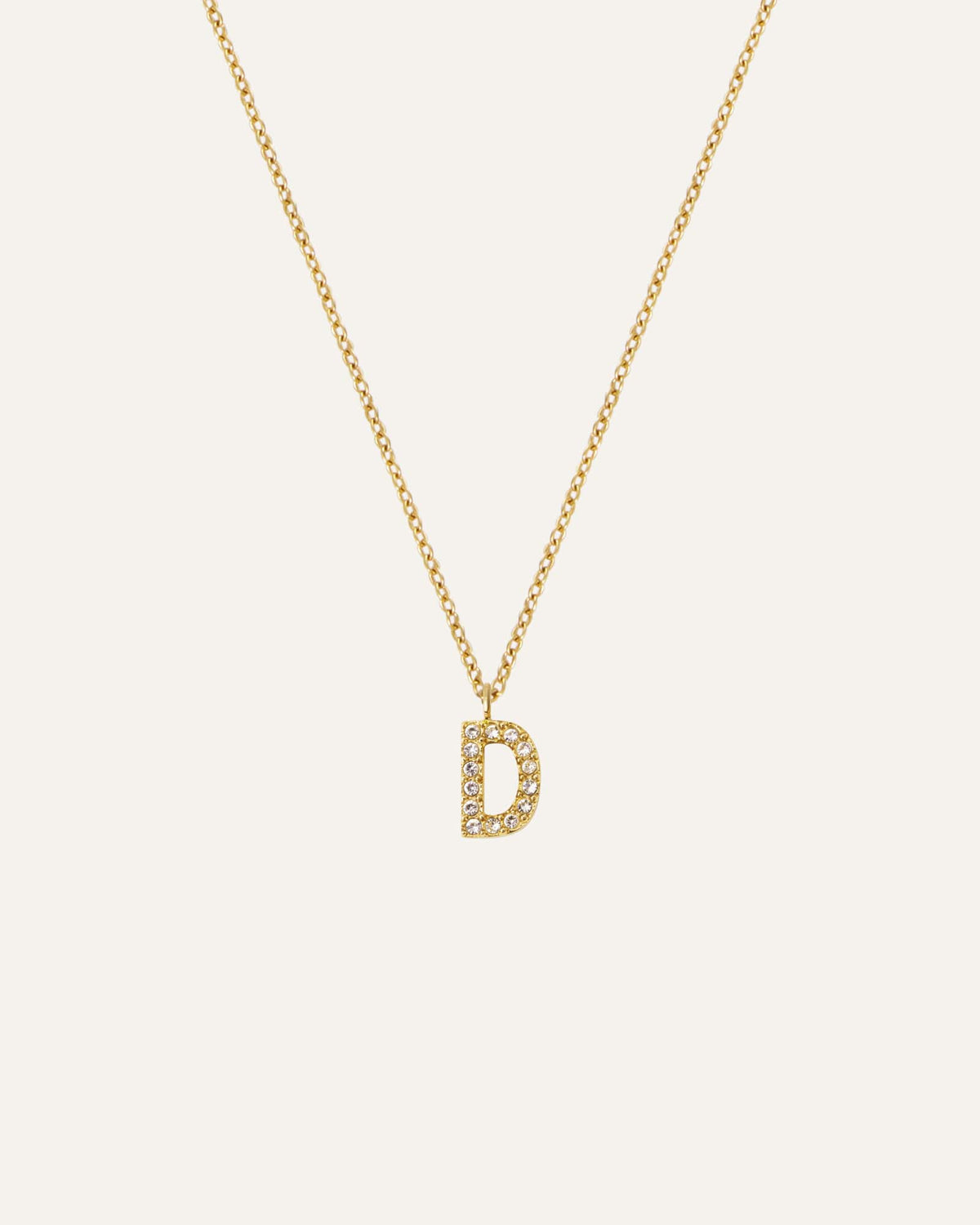 Petite Stone Letter Necklace