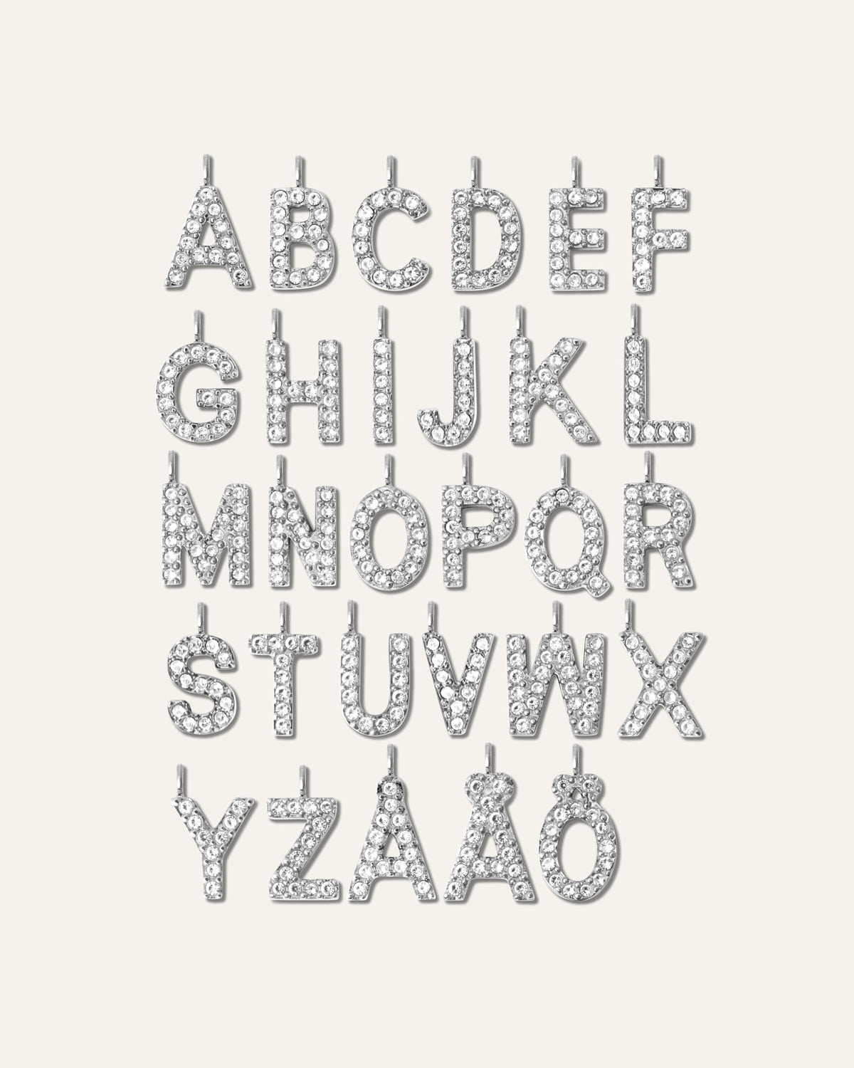 Petite Stone Letter Necklace
