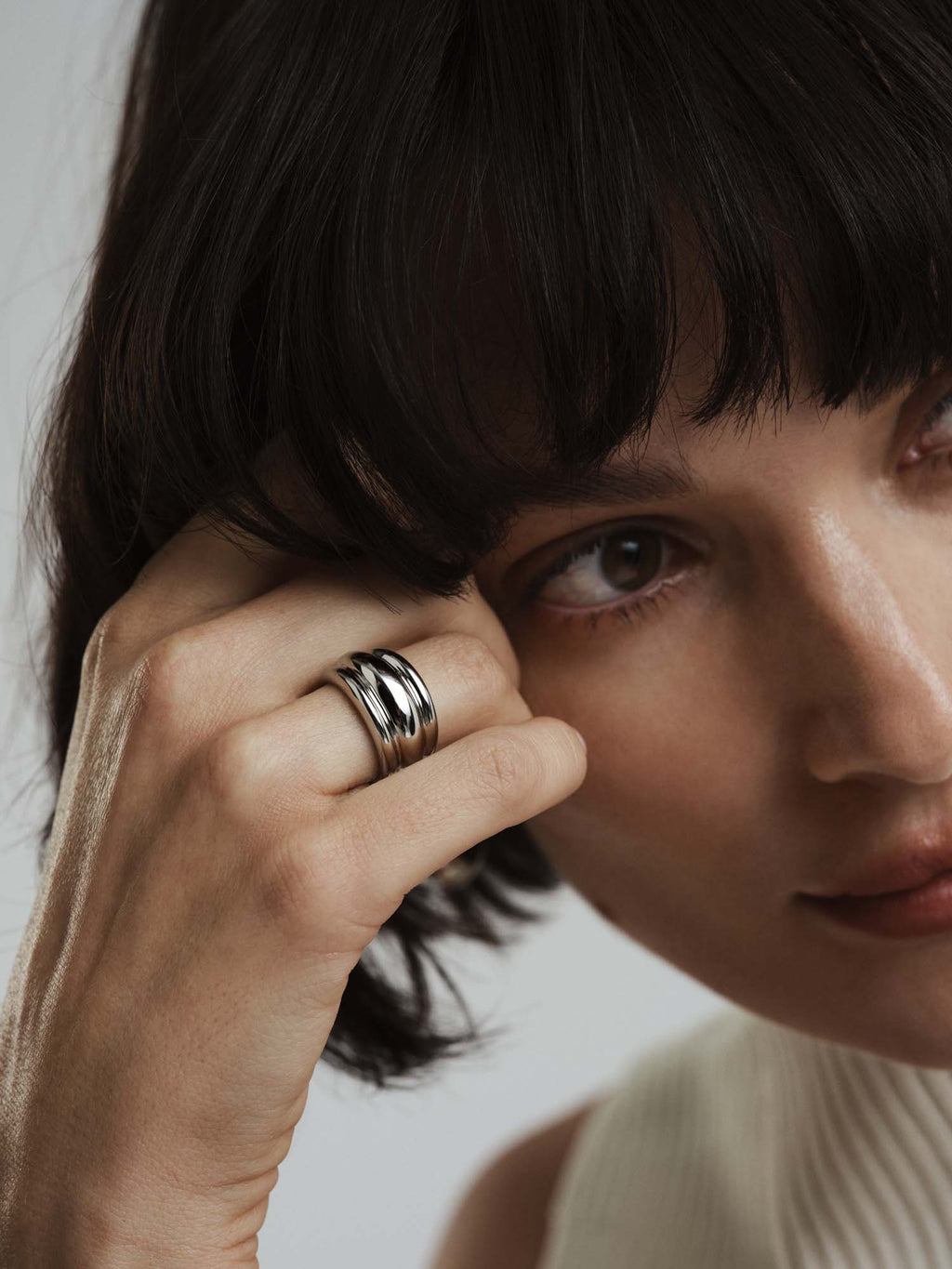 Deco Ribbed Ring