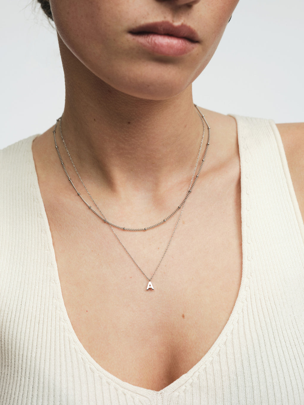 Petite Plain Letter Necklace