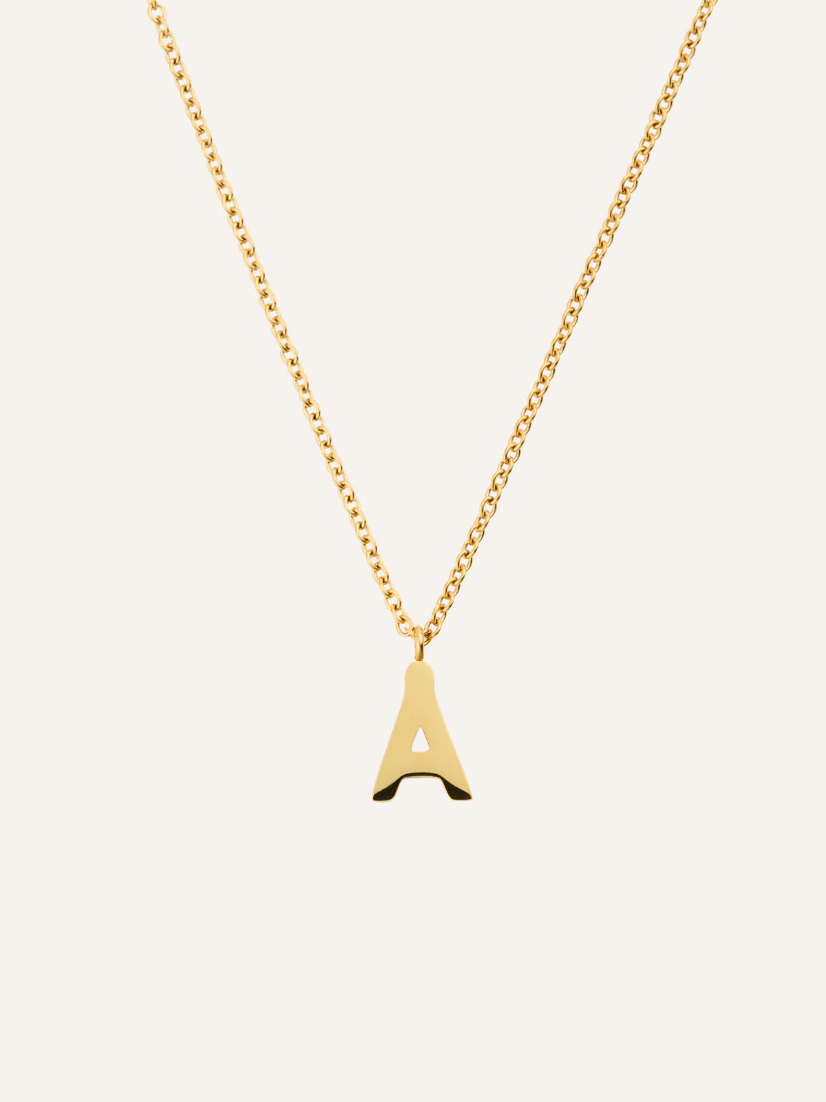 Petite Plain Letter Necklace