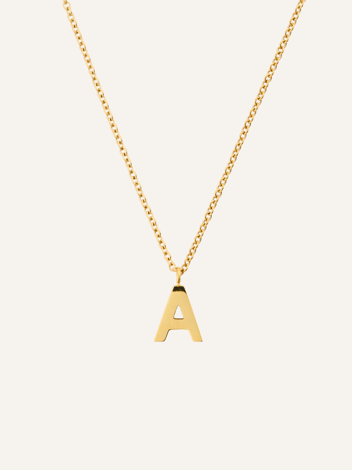 Petite Plain Letter Necklace