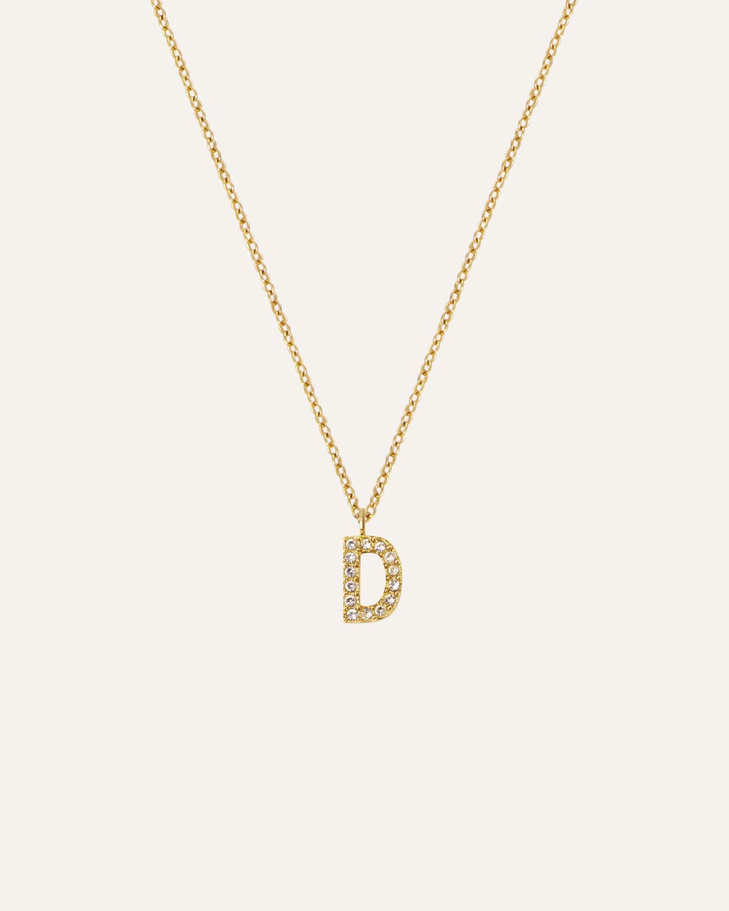 Petite Stone Letter Necklace
