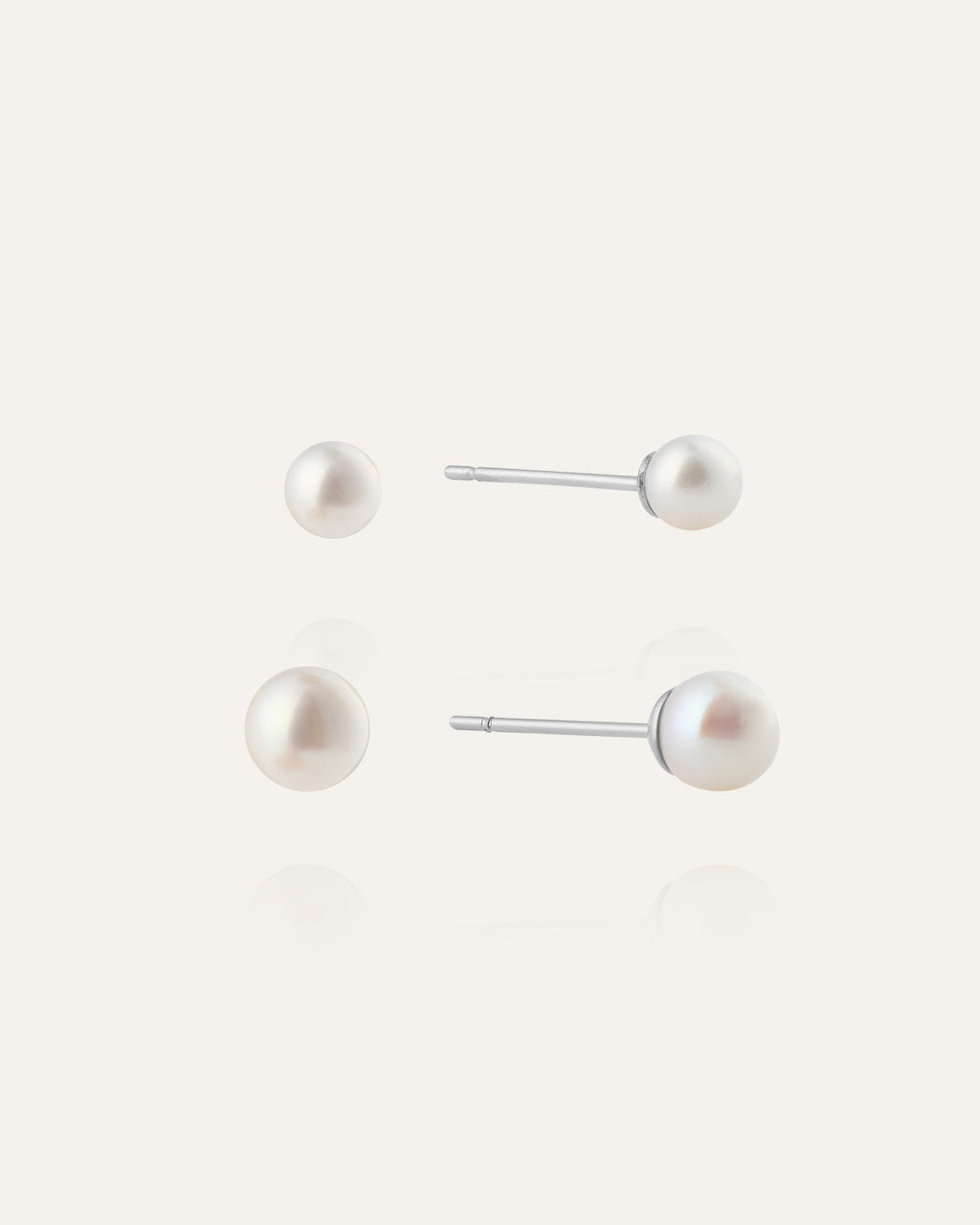 Pearl Set Steel Studs