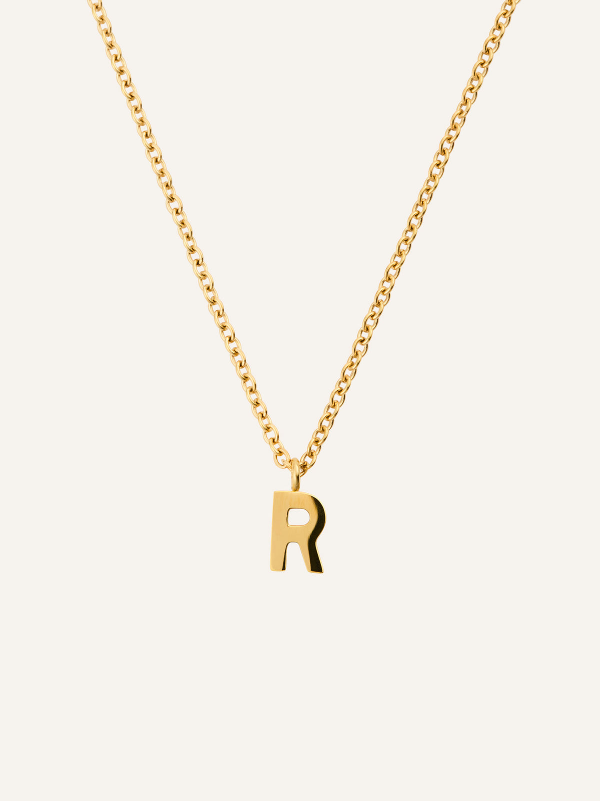 Petite Plain Letter Necklace