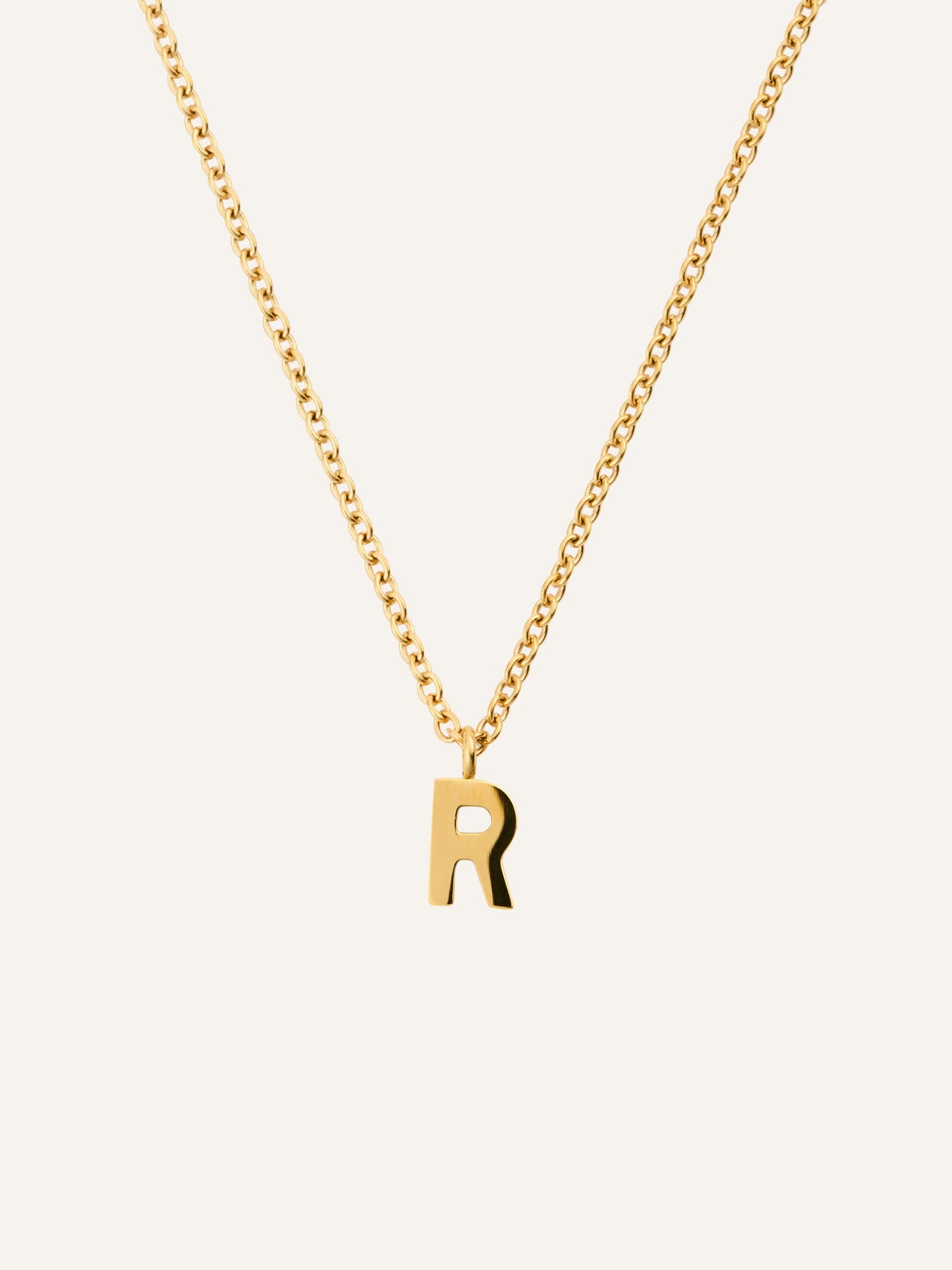 Petite Plain Letter Necklace