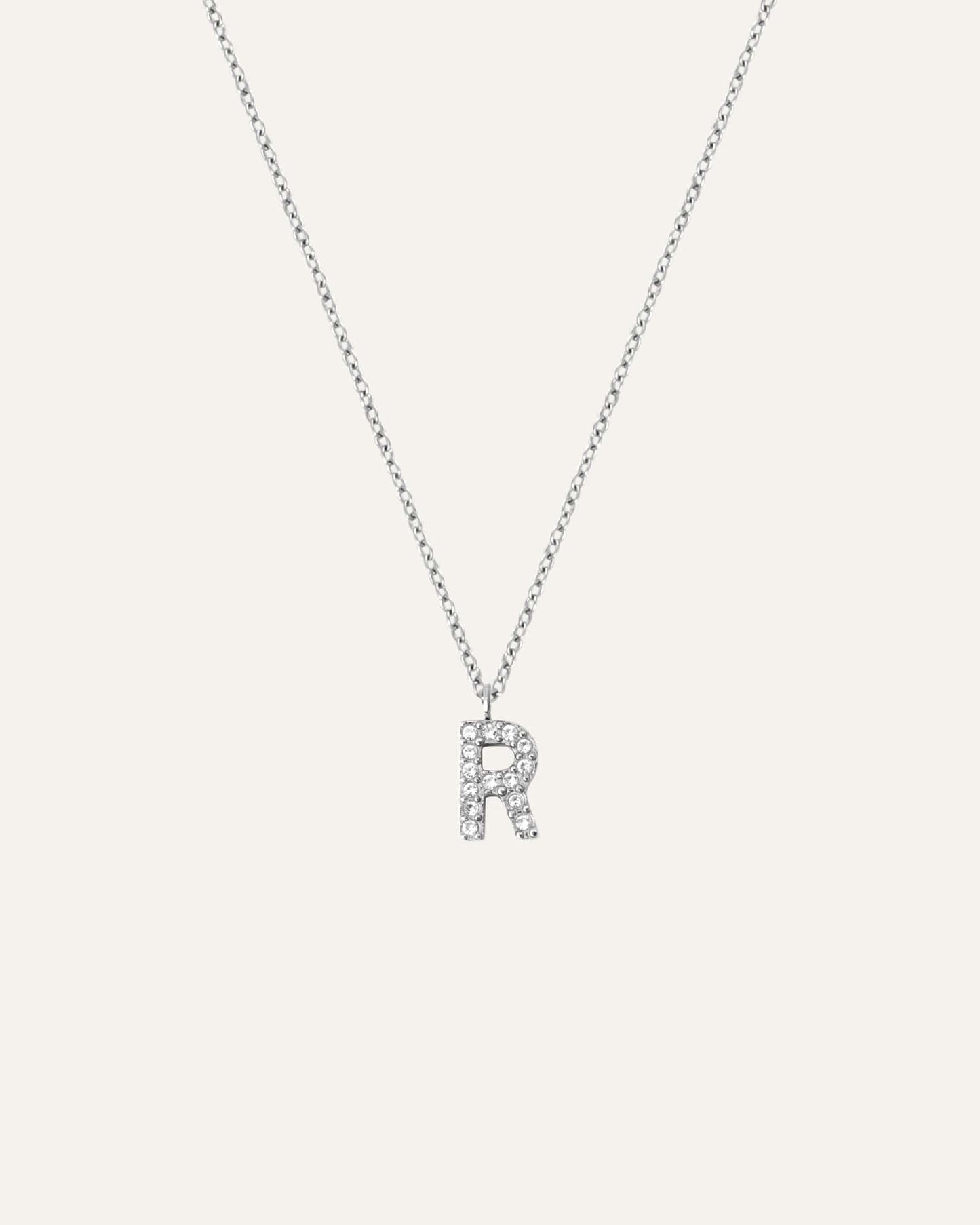 Petite Stone Letter Necklace