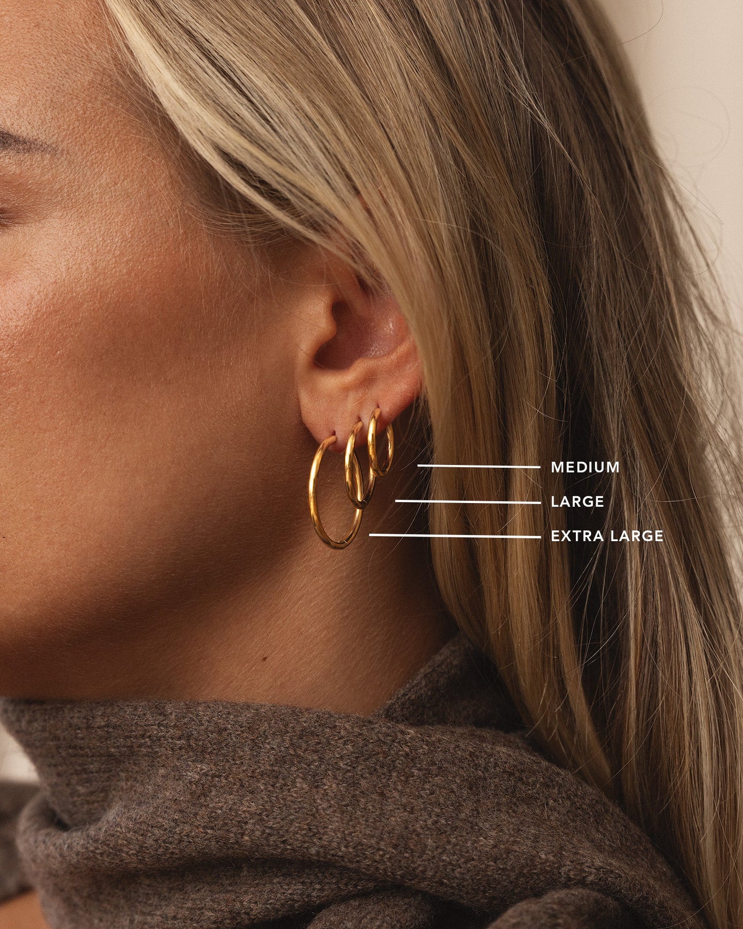Slim Large Hoops