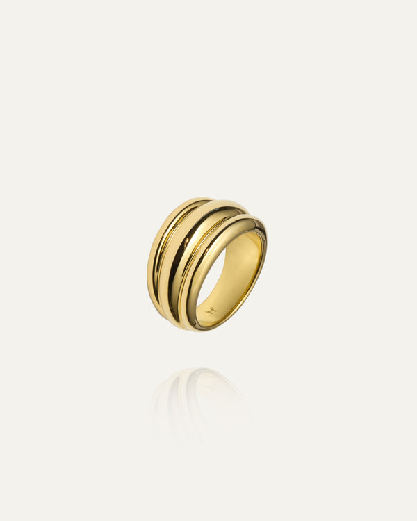 Deco Ribbed Ring